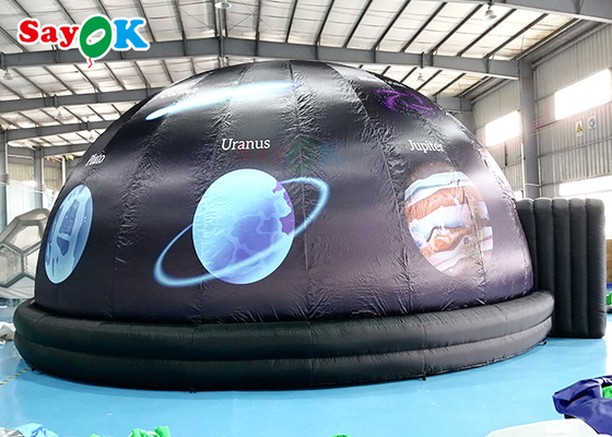 5 m Diameter Opblaasbare Planetarium Zwarte Projectie Dome Tent Voor Wetenschap Dispaly