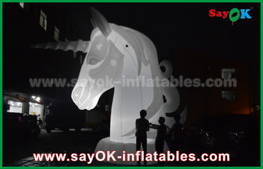Opblaasbare tekenfilmfiguren Volwit Oxfiord Stof Opblaasbaar Paard Eenhoorn Met LED-licht