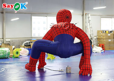 Opblazen cartoonfiguren Superheld 2,5m Rode opblaasbare Spiderman Voor ceremonie decoratie