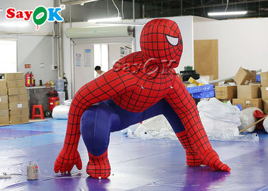 Opblazen cartoonfiguren Superheld 2,5m Rode opblaasbare Spiderman Voor ceremonie decoratie